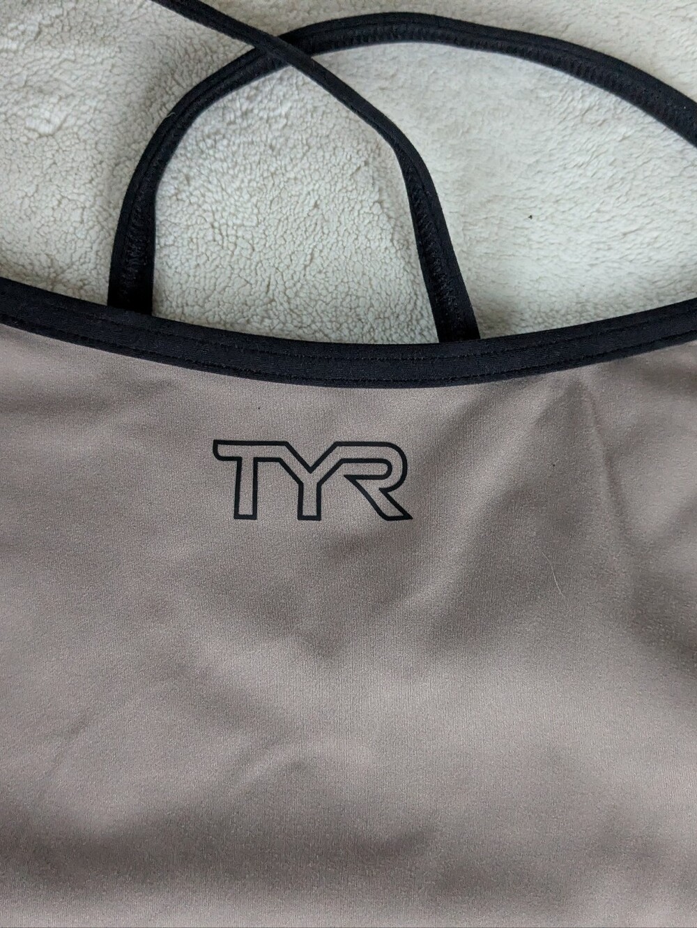 NWT TYR Joule Elite High Neck Sports Bra Cinder Cross Back Sz XL - Picture 8 of 13